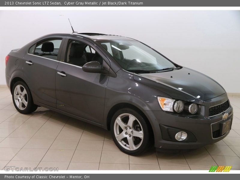 Cyber Gray Metallic / Jet Black/Dark Titanium 2013 Chevrolet Sonic LTZ Sedan