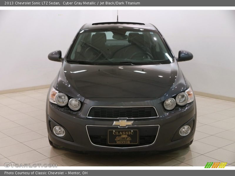 Cyber Gray Metallic / Jet Black/Dark Titanium 2013 Chevrolet Sonic LTZ Sedan