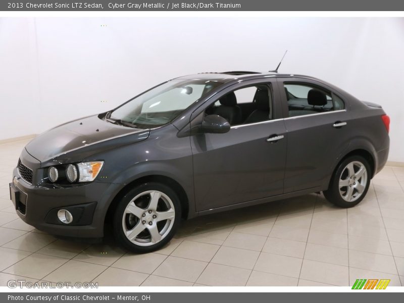 Cyber Gray Metallic / Jet Black/Dark Titanium 2013 Chevrolet Sonic LTZ Sedan