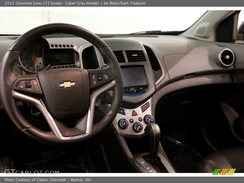Cyber Gray Metallic / Jet Black/Dark Titanium 2013 Chevrolet Sonic LTZ Sedan