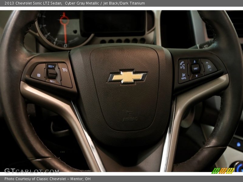 Cyber Gray Metallic / Jet Black/Dark Titanium 2013 Chevrolet Sonic LTZ Sedan