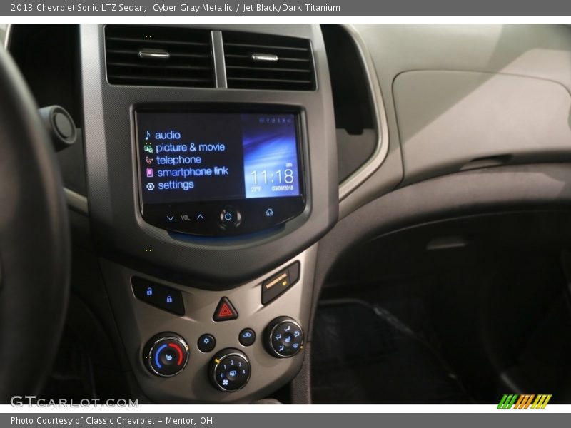 Cyber Gray Metallic / Jet Black/Dark Titanium 2013 Chevrolet Sonic LTZ Sedan