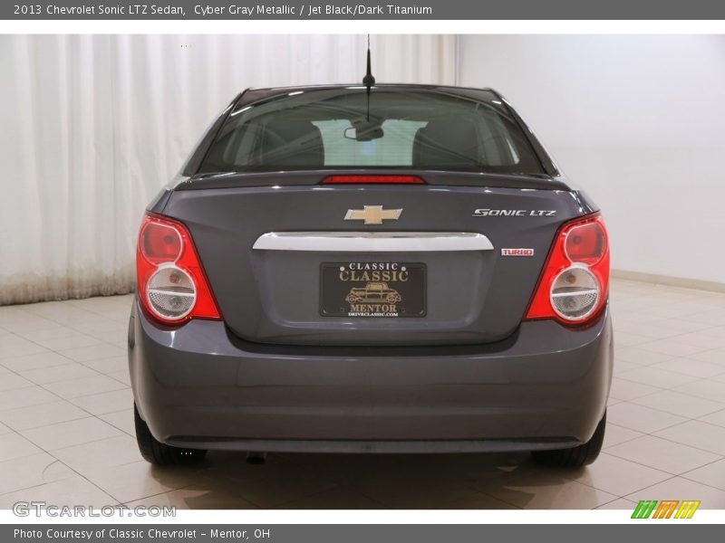 Cyber Gray Metallic / Jet Black/Dark Titanium 2013 Chevrolet Sonic LTZ Sedan