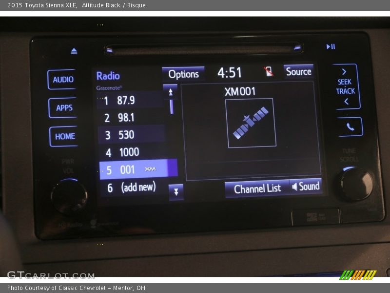 Attitude Black / Bisque 2015 Toyota Sienna XLE