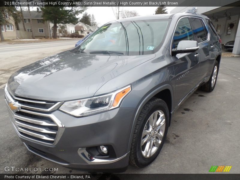 Satin Steel Metallic / High Country Jet Black/Loft Brown 2018 Chevrolet Traverse High Country AWD