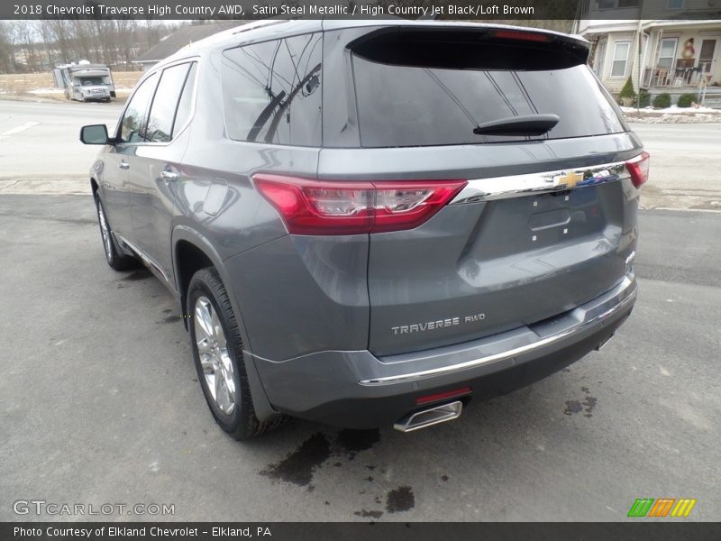 Satin Steel Metallic / High Country Jet Black/Loft Brown 2018 Chevrolet Traverse High Country AWD
