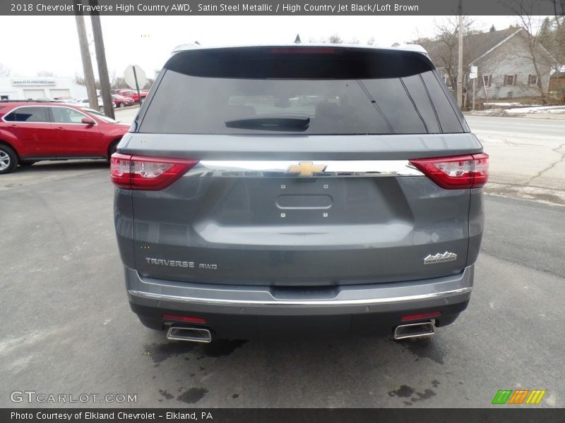 Satin Steel Metallic / High Country Jet Black/Loft Brown 2018 Chevrolet Traverse High Country AWD