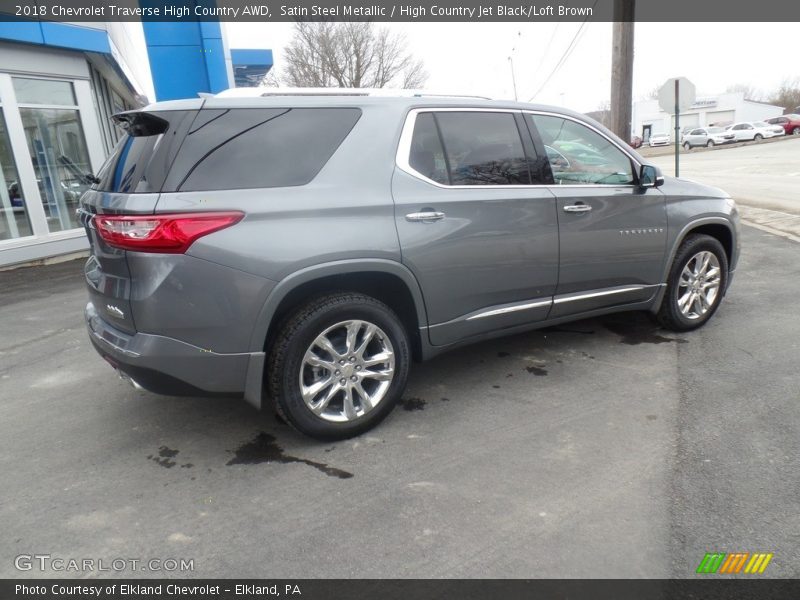 Satin Steel Metallic / High Country Jet Black/Loft Brown 2018 Chevrolet Traverse High Country AWD