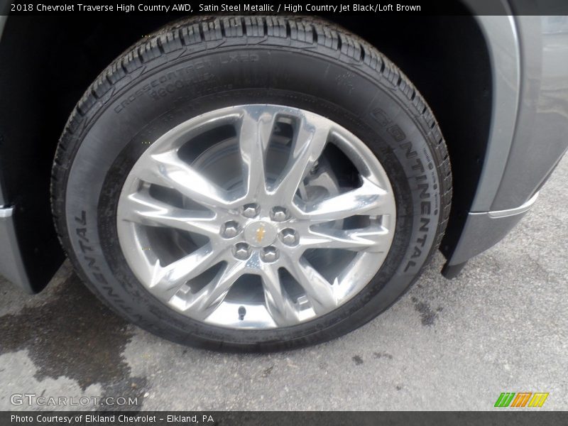 Satin Steel Metallic / High Country Jet Black/Loft Brown 2018 Chevrolet Traverse High Country AWD