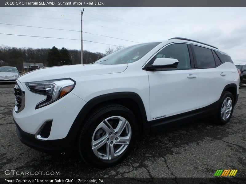 Summit White / ­Jet Black 2018 GMC Terrain SLE AWD