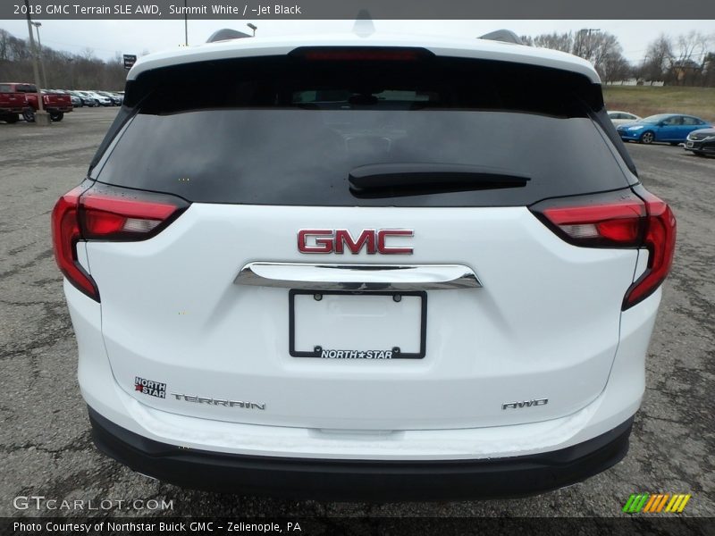 Summit White / ­Jet Black 2018 GMC Terrain SLE AWD