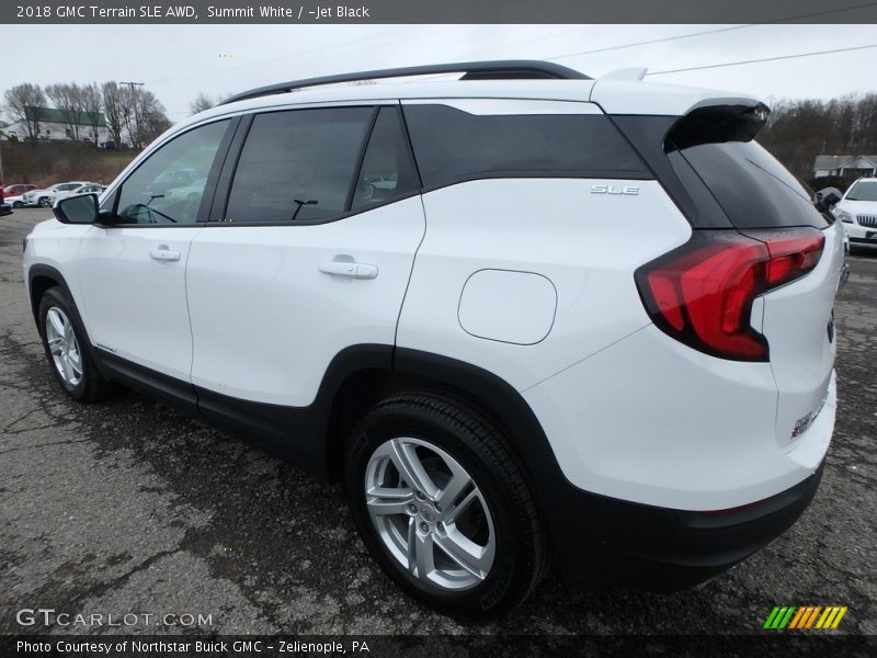 Summit White / ­Jet Black 2018 GMC Terrain SLE AWD