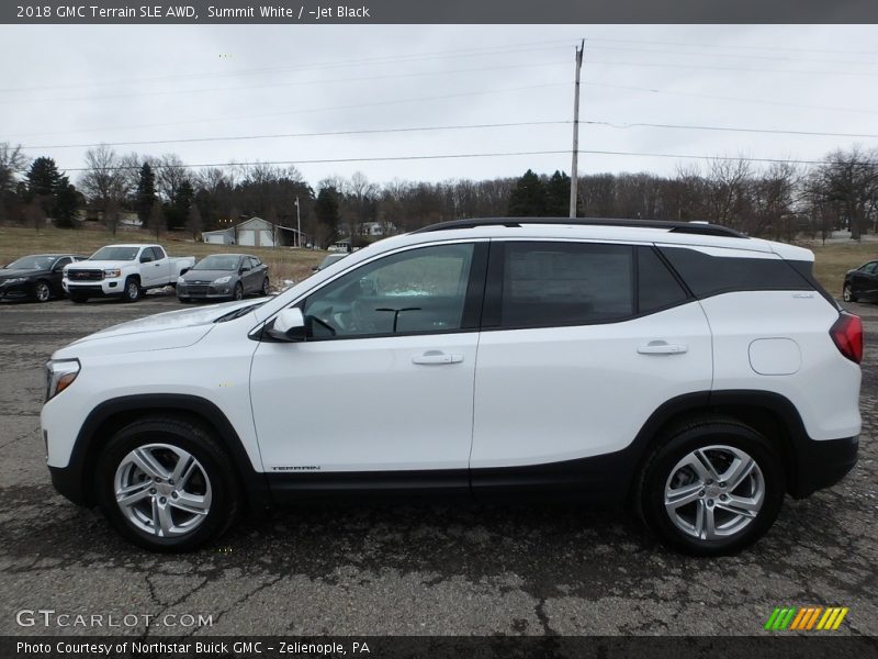 Summit White / ­Jet Black 2018 GMC Terrain SLE AWD