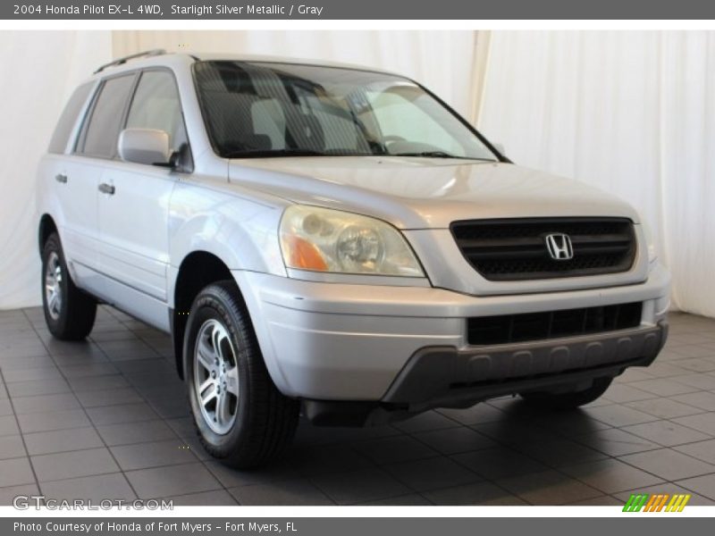 Starlight Silver Metallic / Gray 2004 Honda Pilot EX-L 4WD