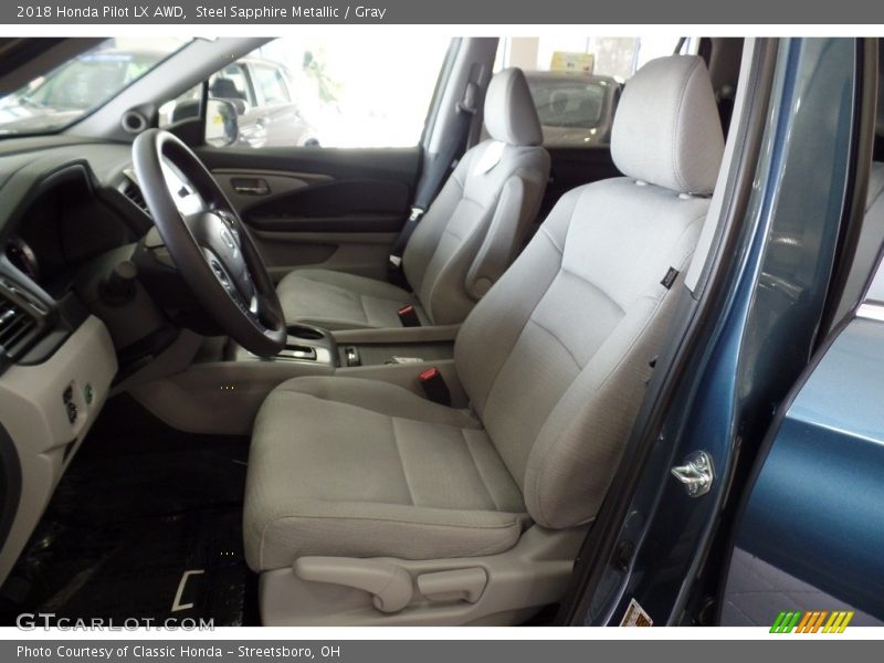Steel Sapphire Metallic / Gray 2018 Honda Pilot LX AWD
