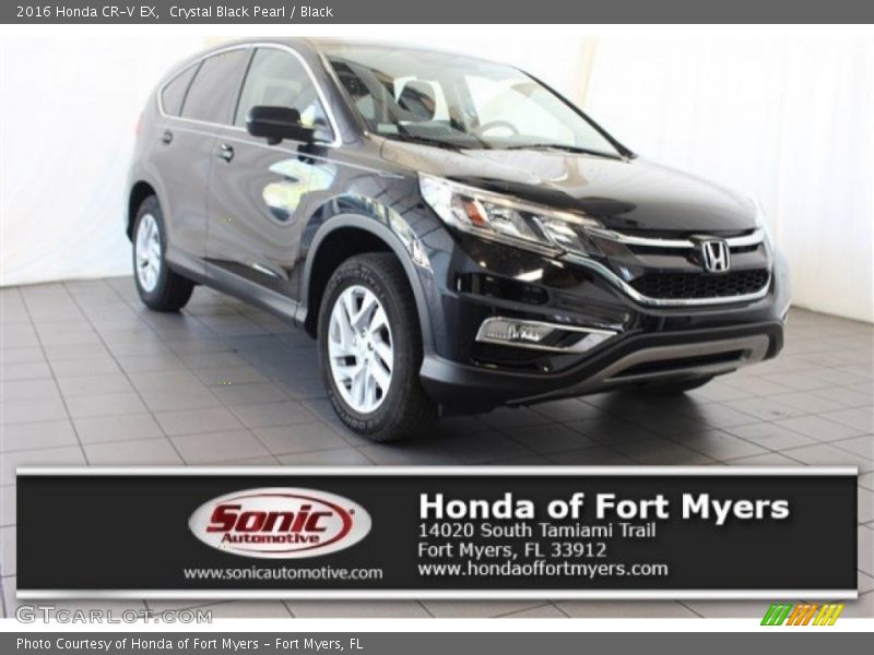 Crystal Black Pearl / Black 2016 Honda CR-V EX