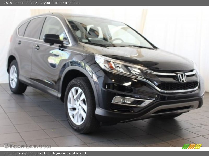 Crystal Black Pearl / Black 2016 Honda CR-V EX
