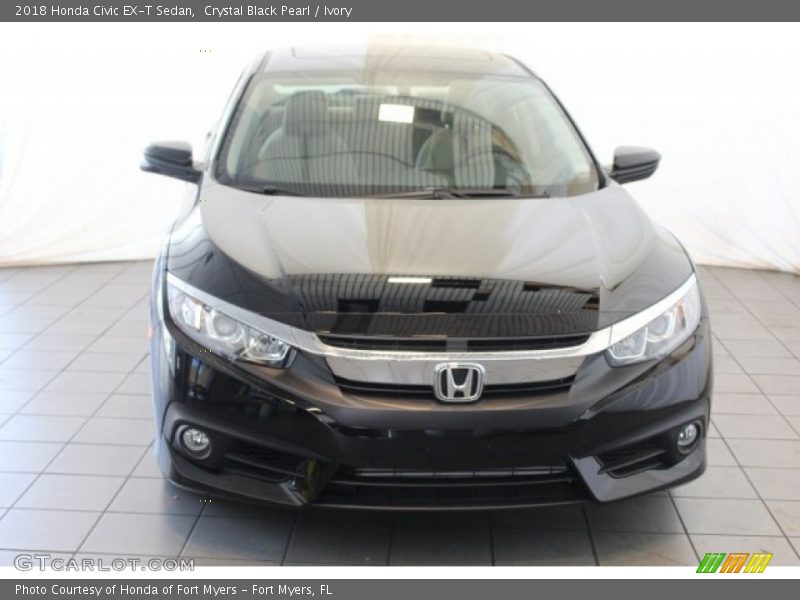 Crystal Black Pearl / Ivory 2018 Honda Civic EX-T Sedan