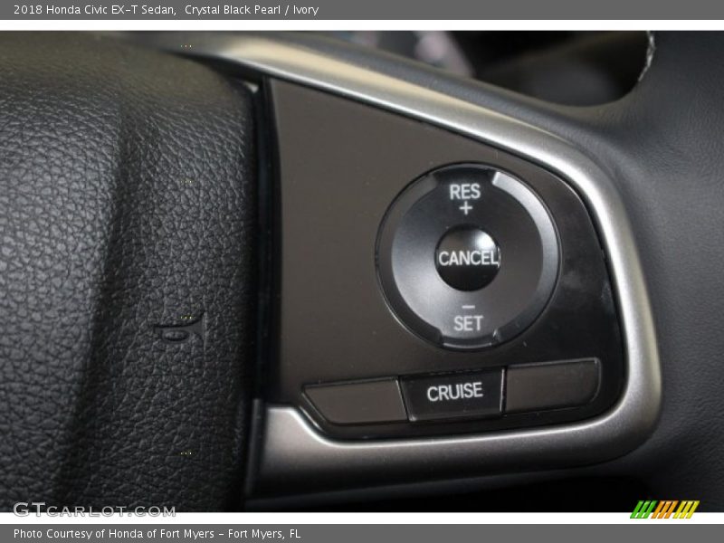 Crystal Black Pearl / Ivory 2018 Honda Civic EX-T Sedan
