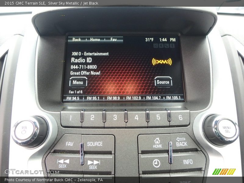 Silver Sky Metallic / Jet Black 2015 GMC Terrain SLE