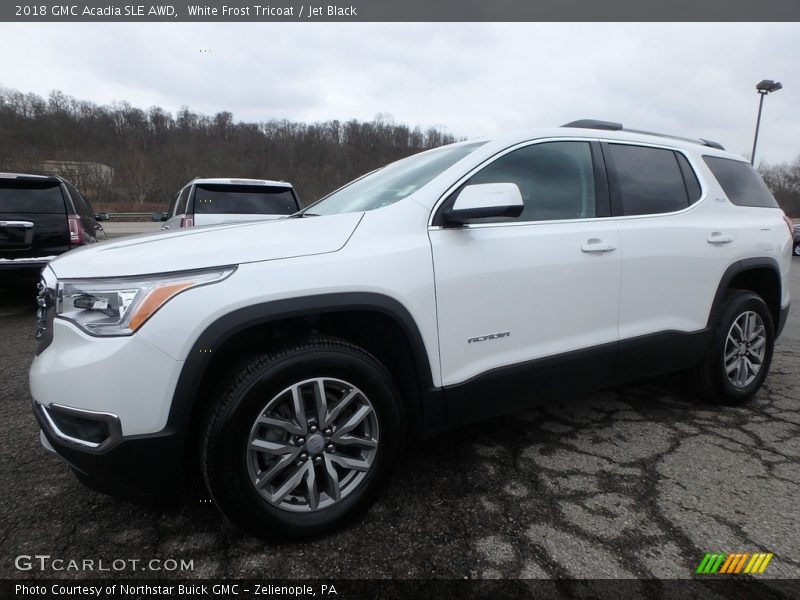 White Frost Tricoat / Jet Black 2018 GMC Acadia SLE AWD