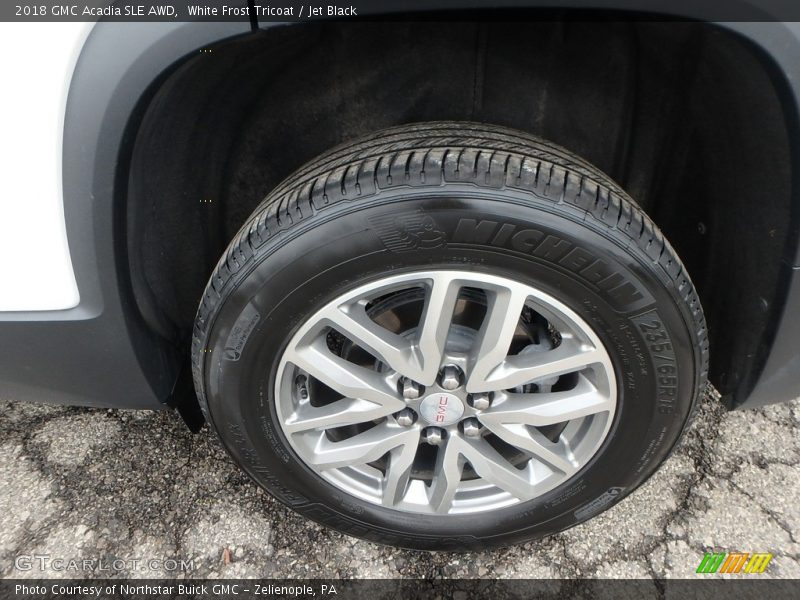 White Frost Tricoat / Jet Black 2018 GMC Acadia SLE AWD