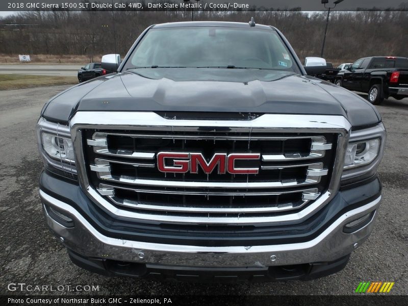 Dark Slate Metallic / Cocoa/­Dune 2018 GMC Sierra 1500 SLT Double Cab 4WD