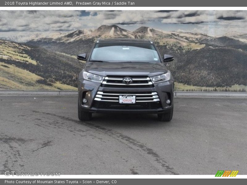 Predawn Gray Mica / Saddle Tan 2018 Toyota Highlander Limited AWD