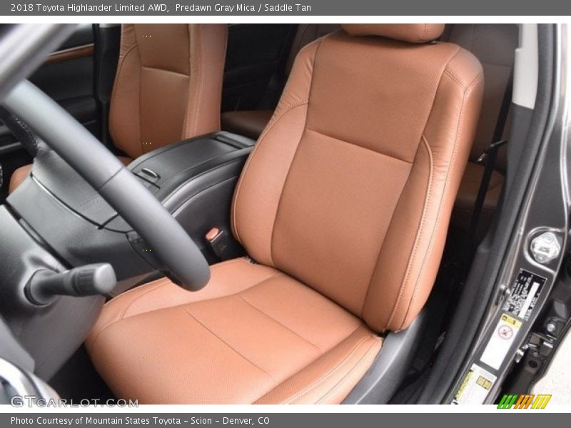 Predawn Gray Mica / Saddle Tan 2018 Toyota Highlander Limited AWD