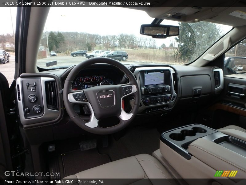 Dark Slate Metallic / Cocoa/­Dune 2018 GMC Sierra 1500 SLT Double Cab 4WD