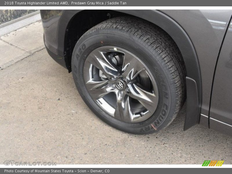 Predawn Gray Mica / Saddle Tan 2018 Toyota Highlander Limited AWD