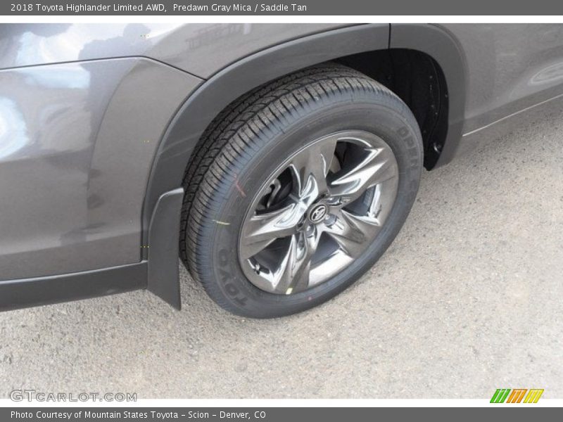 Predawn Gray Mica / Saddle Tan 2018 Toyota Highlander Limited AWD