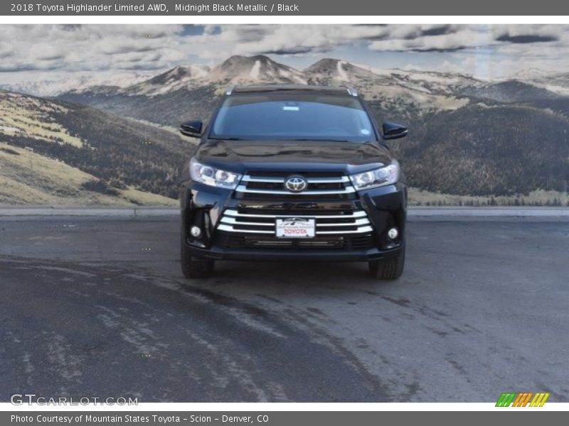 Midnight Black Metallic / Black 2018 Toyota Highlander Limited AWD