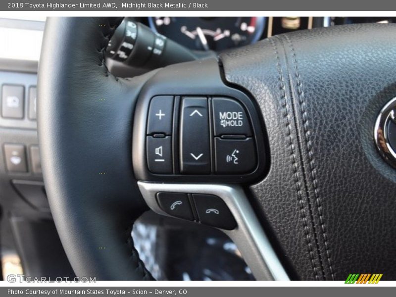 Midnight Black Metallic / Black 2018 Toyota Highlander Limited AWD