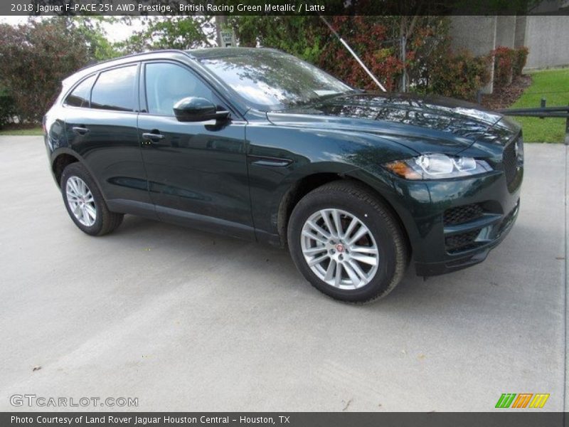 British Racing Green Metallic / Latte 2018 Jaguar F-PACE 25t AWD Prestige