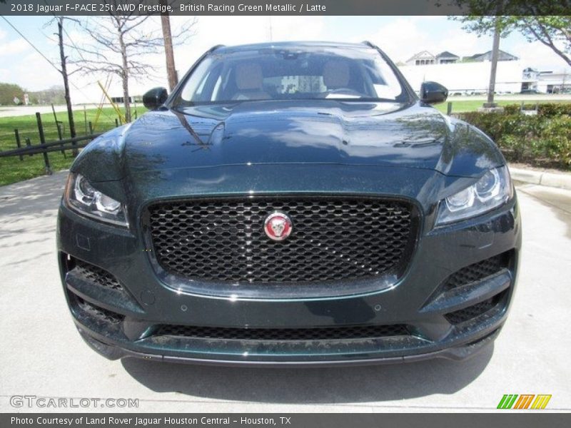 British Racing Green Metallic / Latte 2018 Jaguar F-PACE 25t AWD Prestige