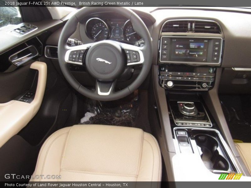 British Racing Green Metallic / Latte 2018 Jaguar F-PACE 25t AWD Prestige