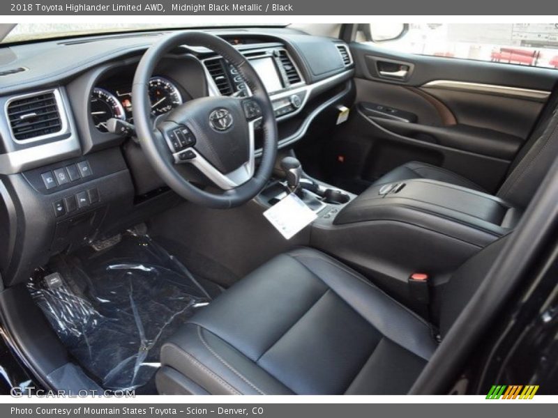 Midnight Black Metallic / Black 2018 Toyota Highlander Limited AWD