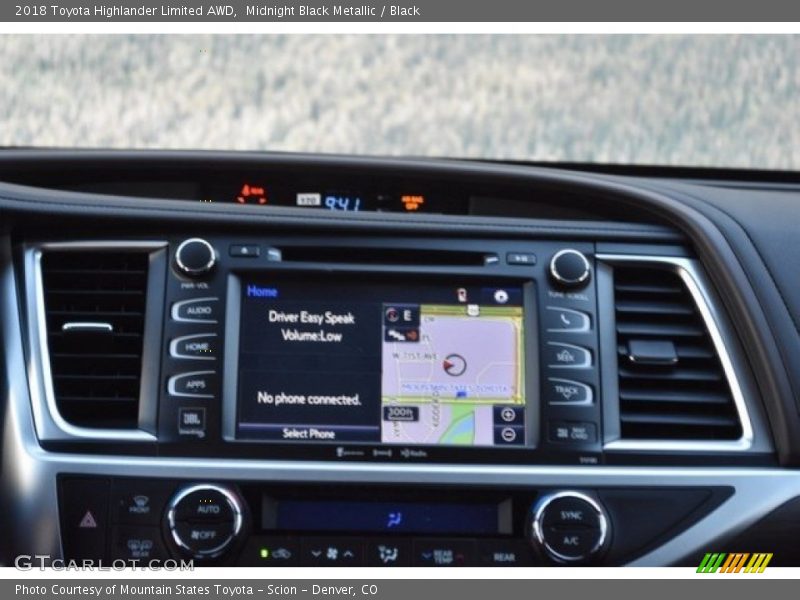 Midnight Black Metallic / Black 2018 Toyota Highlander Limited AWD