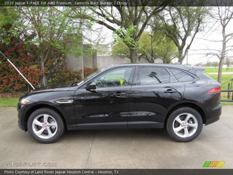 Santorini Black Metallic / Ebony 2018 Jaguar F-PACE 30t AWD Premium