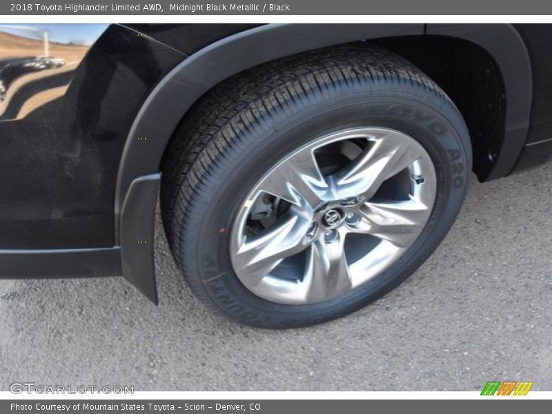 Midnight Black Metallic / Black 2018 Toyota Highlander Limited AWD