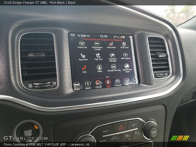 Pitch Black / Black 2018 Dodge Charger GT AWD