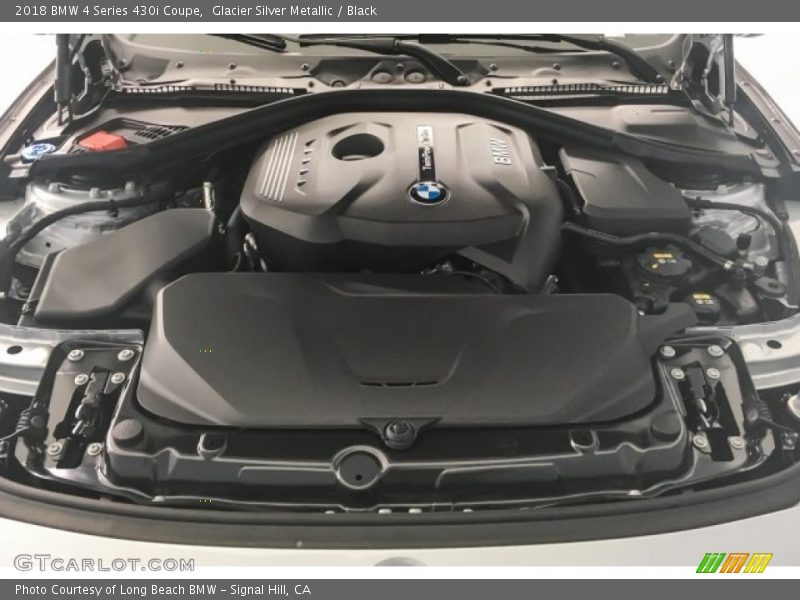 Glacier Silver Metallic / Black 2018 BMW 4 Series 430i Coupe