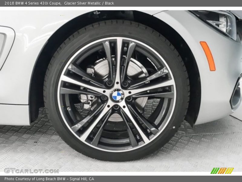 Glacier Silver Metallic / Black 2018 BMW 4 Series 430i Coupe