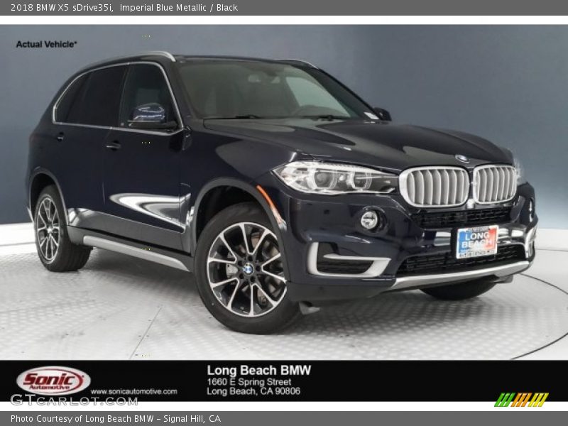 Imperial Blue Metallic / Black 2018 BMW X5 sDrive35i