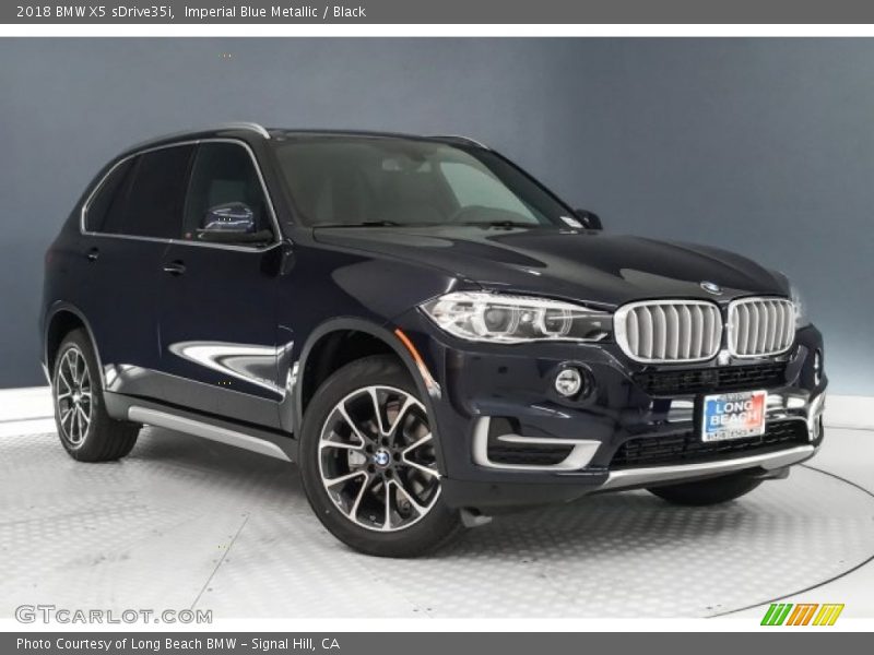 Imperial Blue Metallic / Black 2018 BMW X5 sDrive35i