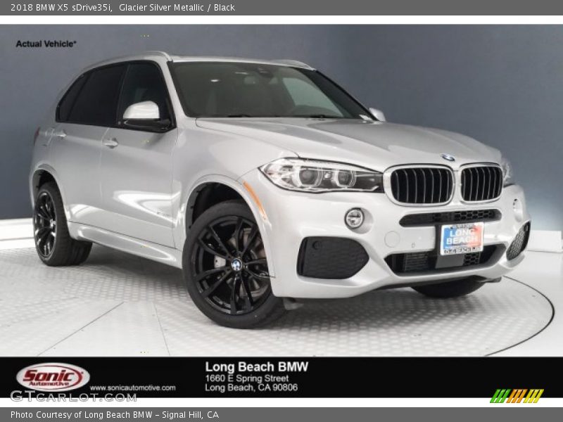 Glacier Silver Metallic / Black 2018 BMW X5 sDrive35i