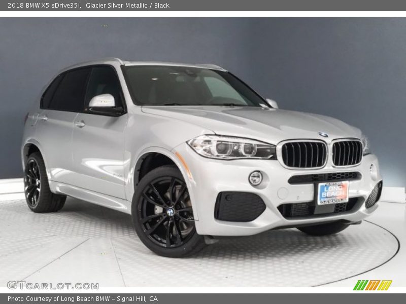 Glacier Silver Metallic / Black 2018 BMW X5 sDrive35i