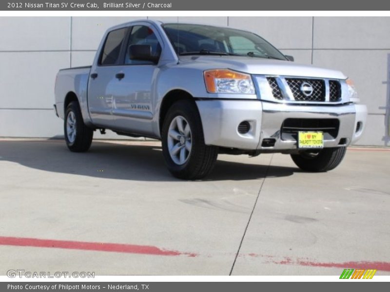 Brilliant Silver / Charcoal 2012 Nissan Titan SV Crew Cab