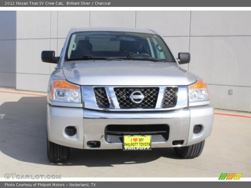 Brilliant Silver / Charcoal 2012 Nissan Titan SV Crew Cab
